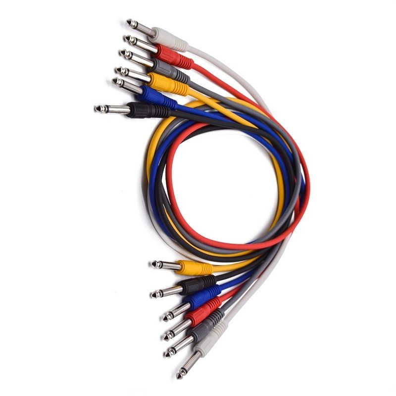 Red Yellow Guitar Pedal Jumper Cables  1/4