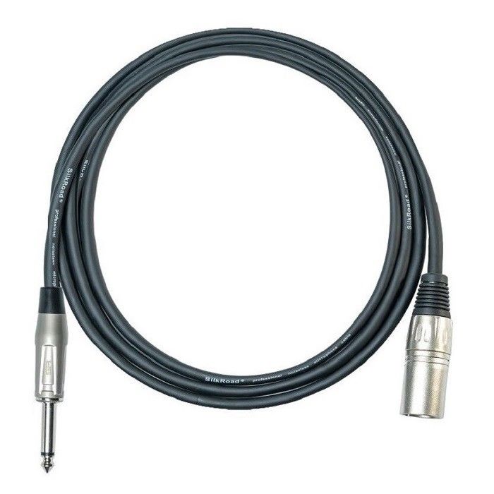XLR Female to 1/4 Inch 6.35mm TS Microphone Cable Mic Cord Black XLR Cable 10 ft