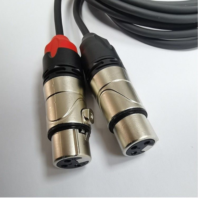 DAC C to Dual XLR Female Audio Cable Y Splitter Built-in Powerful DAC Chip