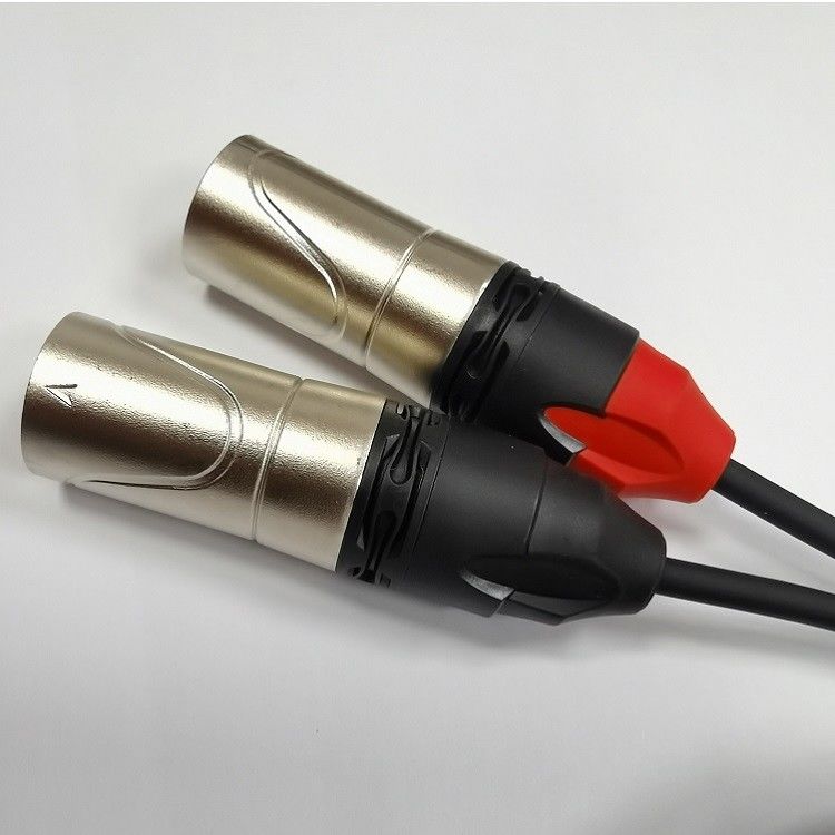DAC C to Dual XLR Male Audio Cable Y Splitter Built in Powerful DAC Chip
